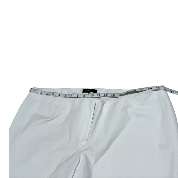 Lafayette 148 New York White Cropped Pants Plus Size 20W Stretch Trousers - Picture 7 of 11